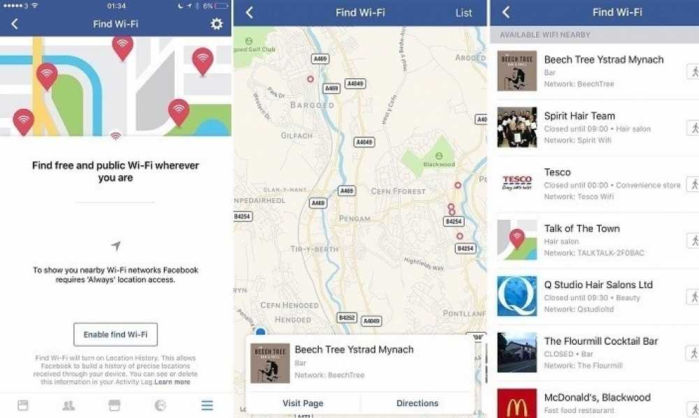 فيسبوك يتيح ميزة العثور على واي فاي مجاني
