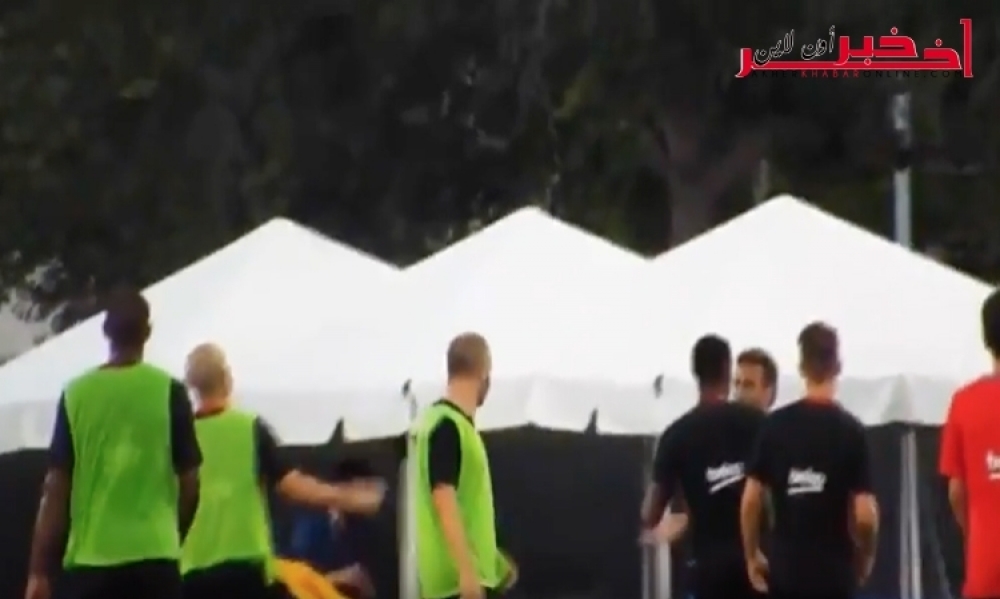  فيديو/ شجار عنيف بين مهاجم برشلونة  نيمار وزميله البرتغالي في التدريب