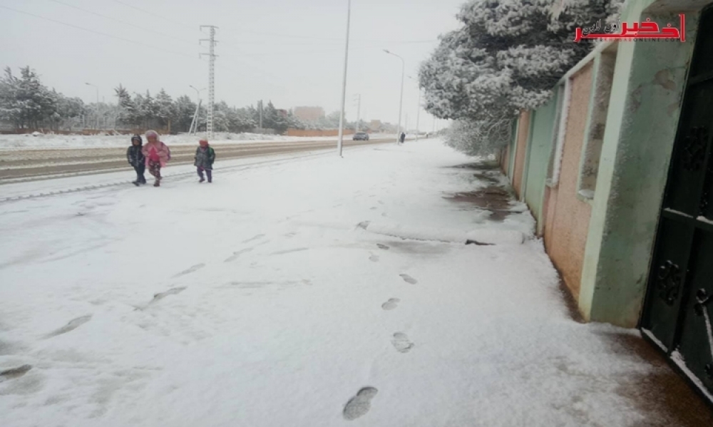 صور/ الجزائر : تساقط الثلوج في عدة مناطق