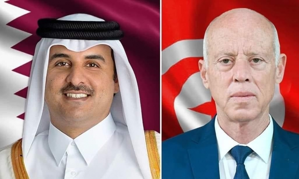 في اتصال هاتفي مع أمير قطر: سعيد يثني على التنظيم "الرائع والمتميز" لكأس العرب 