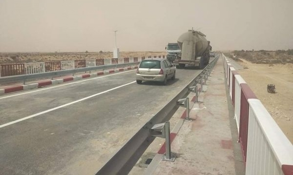 قابس : فتح المنشأة الفنية على مستوى وادي المالح بالطريق الوطنية رقم 01  للجولان 